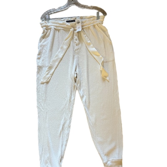 NWT Abercrombie comfort drawstring ribbed loungewear sleep jogger pants pajama - Picture 1 of 7